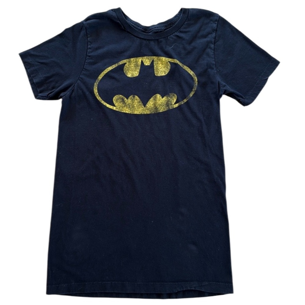 DC COMICS VINTAGE BATMAN CLASSIC LOGO TSHIRT BLACK YELLOW SIZE SMALL 100 COTTON